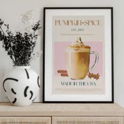 Pumpkin Spice Latte Poster - Autumn Latte Delight