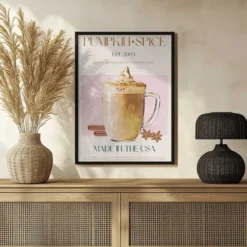 Pumpkin Spice Latte Poster - Autumn Latte Delight