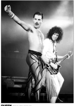 Queen Poster Wembley 1984 Freddie Mercury & Brian May
