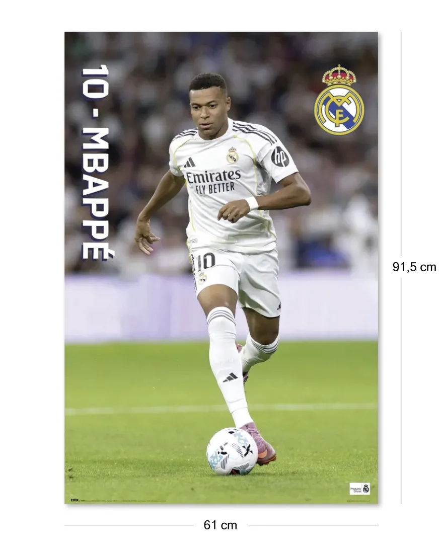 Real Madrid Poster Mbappé
