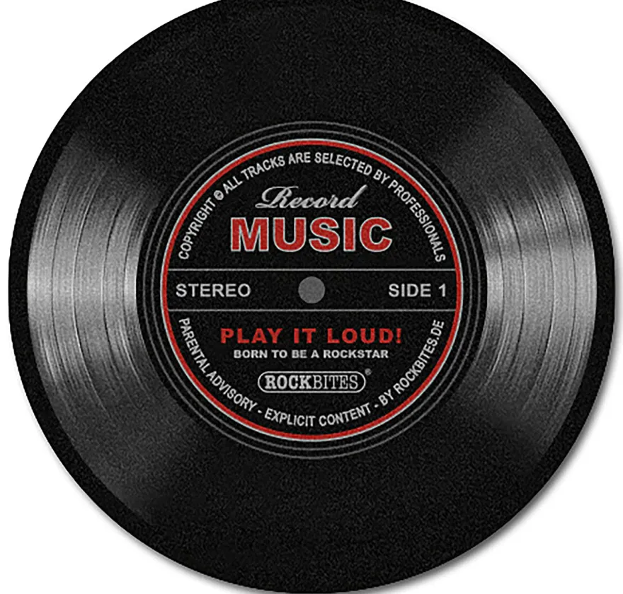 Record Music Teppich groß Schallplatte