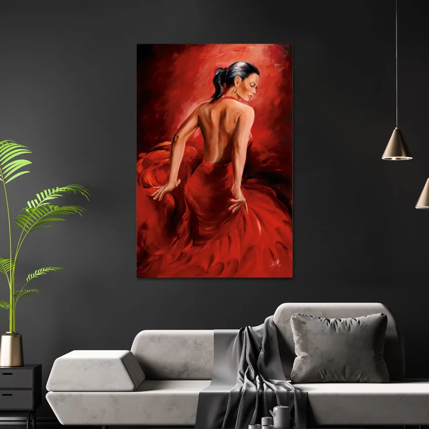 Red Dancer Poster R. Magrini Flamenco
