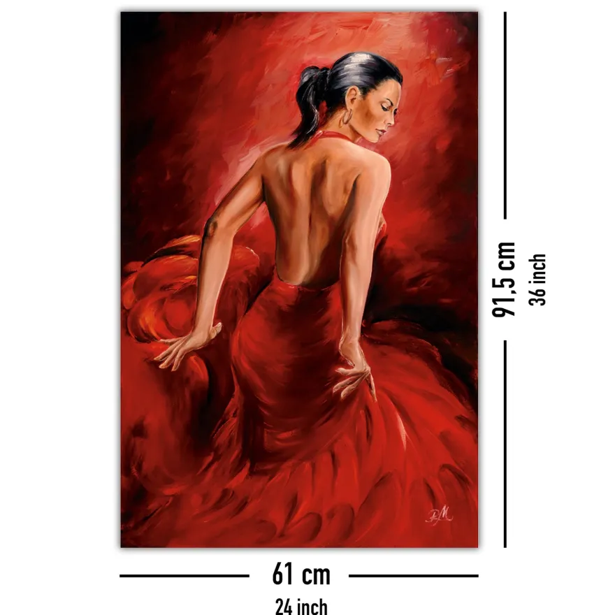 Red Dancer Poster R. Magrini Flamenco