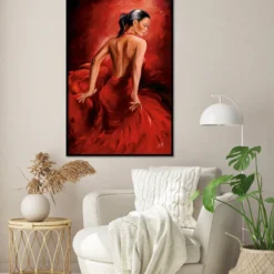 Red Dancer Poster R. Magrini Flamenco