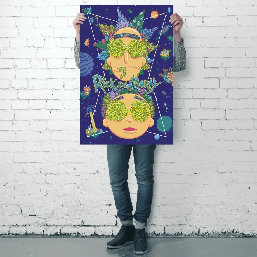 Rick and Morty Poster High In The Sky