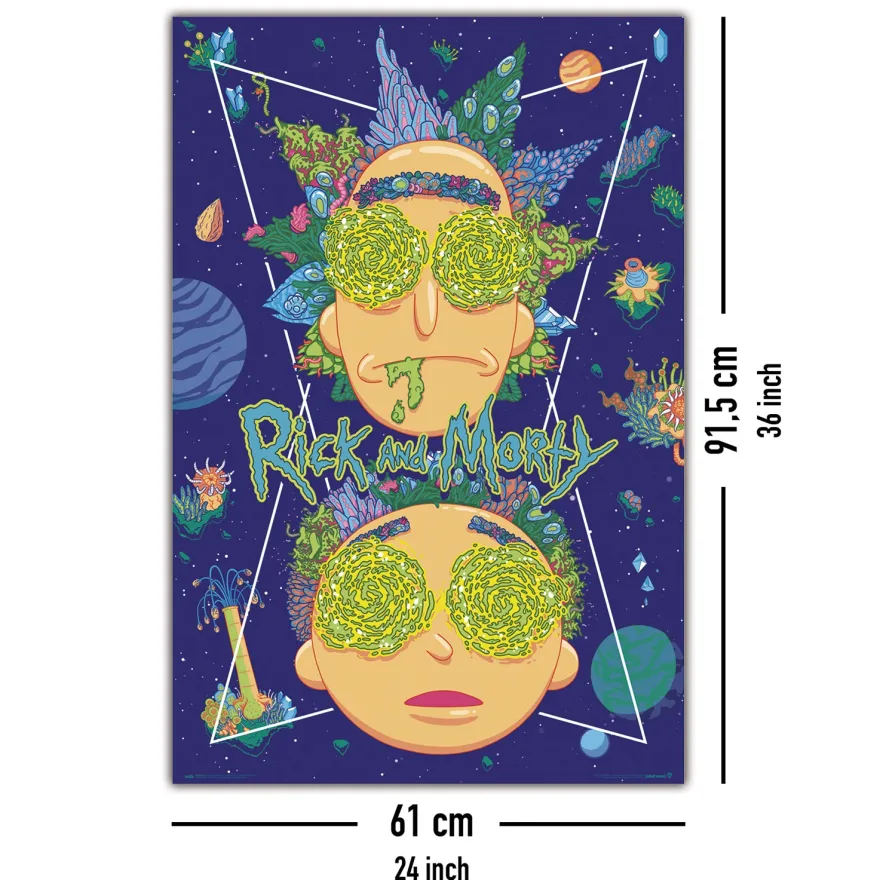 Rick and Morty Poster High In The Sky