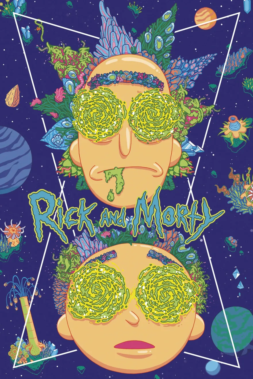 Rick and Morty Poster High In The Sky