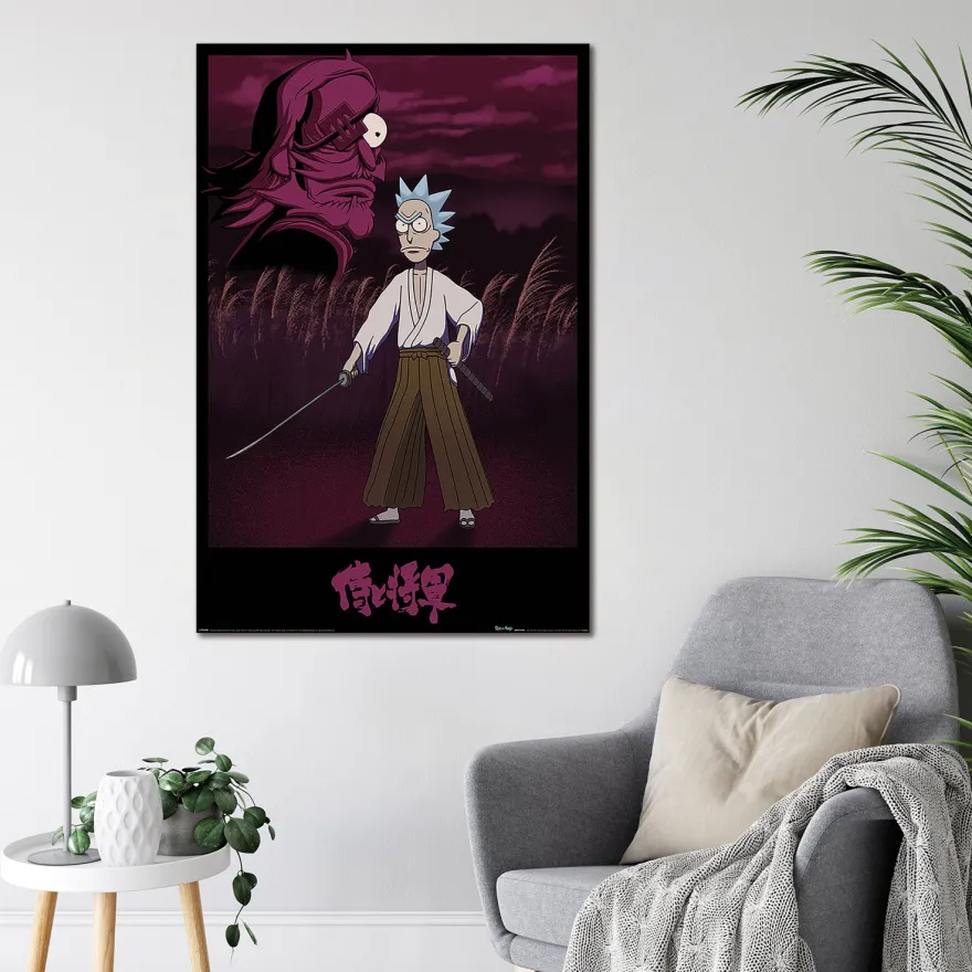 Rick and Morty Poster Samurai Rick