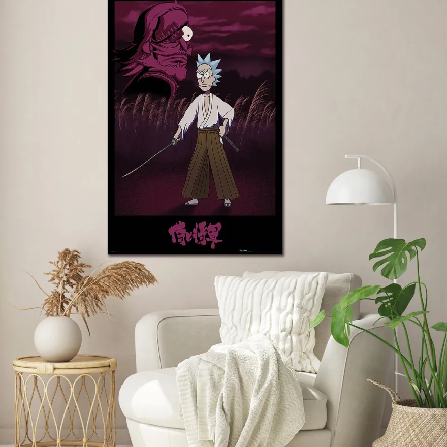 Rick and Morty Poster Samurai Rick