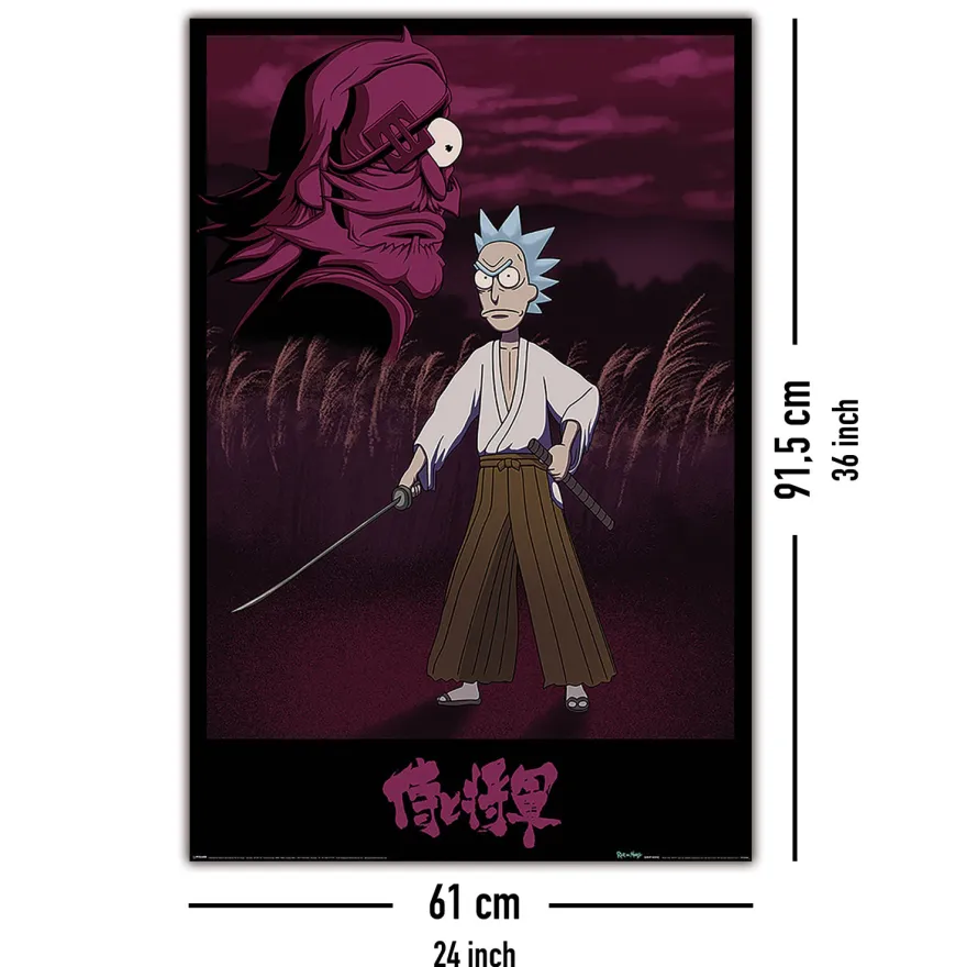 Rick and Morty Poster Samurai Rick