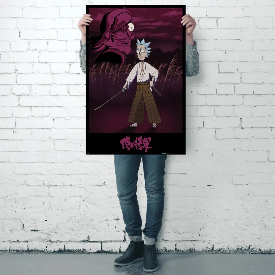 Rick and Morty Poster Samurai Rick