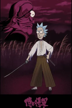 Rick and Morty Poster Samurai Rick