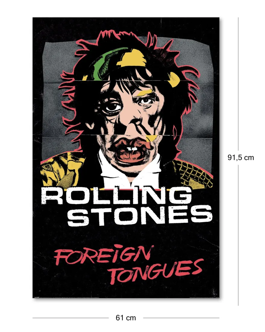 Rolling Stones Poster LP Cover Foreign Tongues