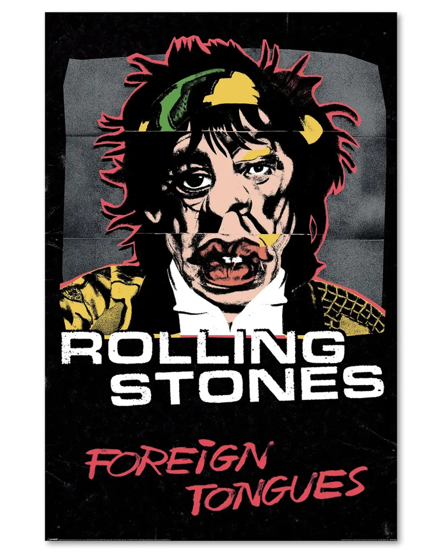 Rolling Stones Poster LP Cover Foreign Tongues