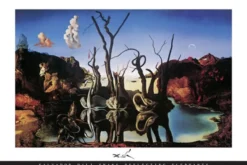 Salvador Dali Poster Swans Reflecting Elephants