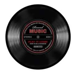 Schallplatten Mousepad Record Music schwarz