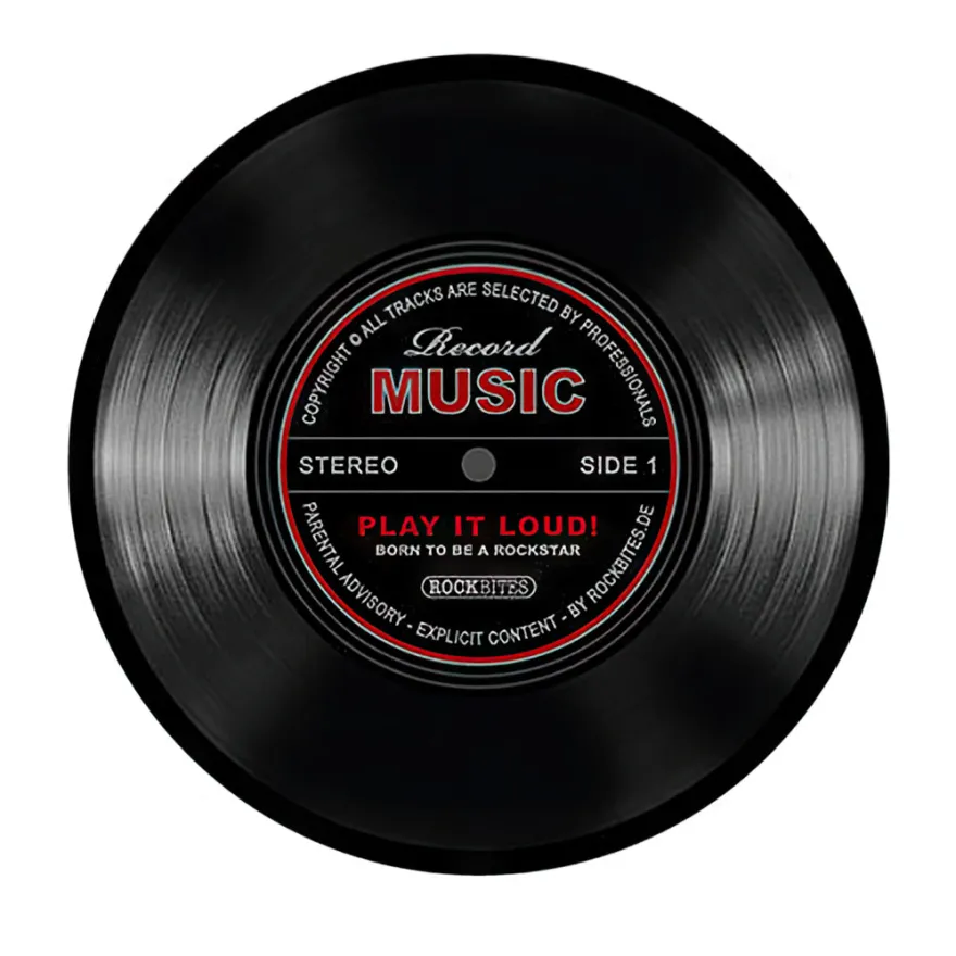 Schallplatten Mousepad Record Music schwarz