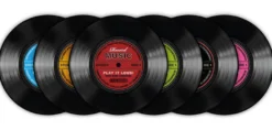 Schallplatten Untersetzer Record Music 6-teilig