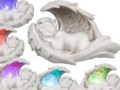 Schlafender Engel LED Leuchte Flügel mit Farbwechselfunktion