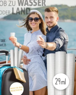 Schnapsglas Shotglas Set aus PP 160 Stück Weiß