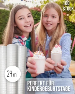 Schnapsglas Shotglas Set aus PP 160 Stück Weiß