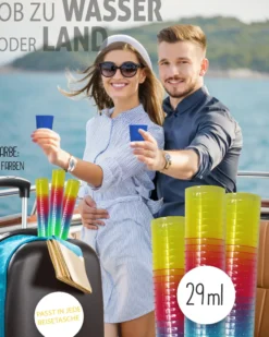 Schnapsglas Shotglas Set aus PP 160 Stück 4-farbig sortiert