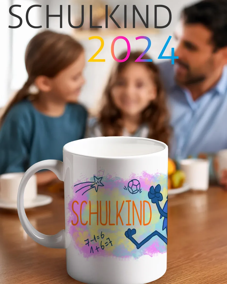 Schulkind 2024 Tasse - Für die Einschulung & Erstklässler