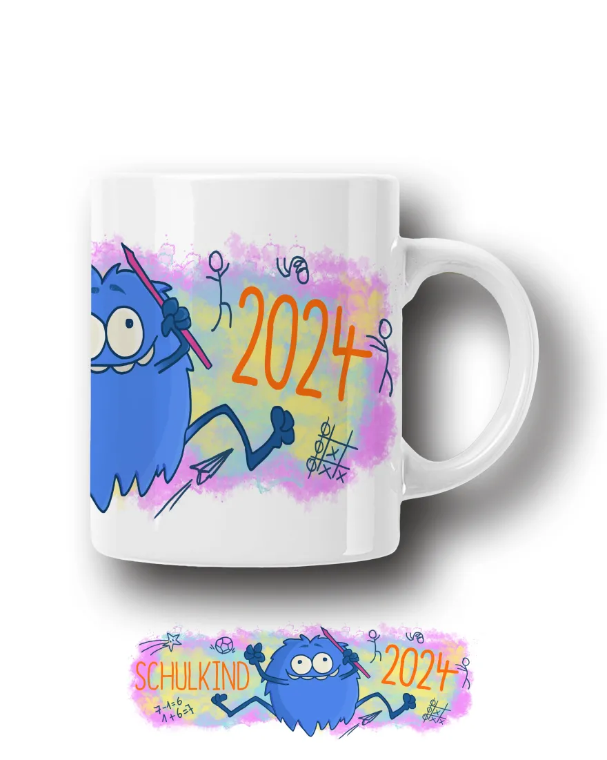 Schulkind 2024 Tasse - Für die Einschulung & Erstklässler