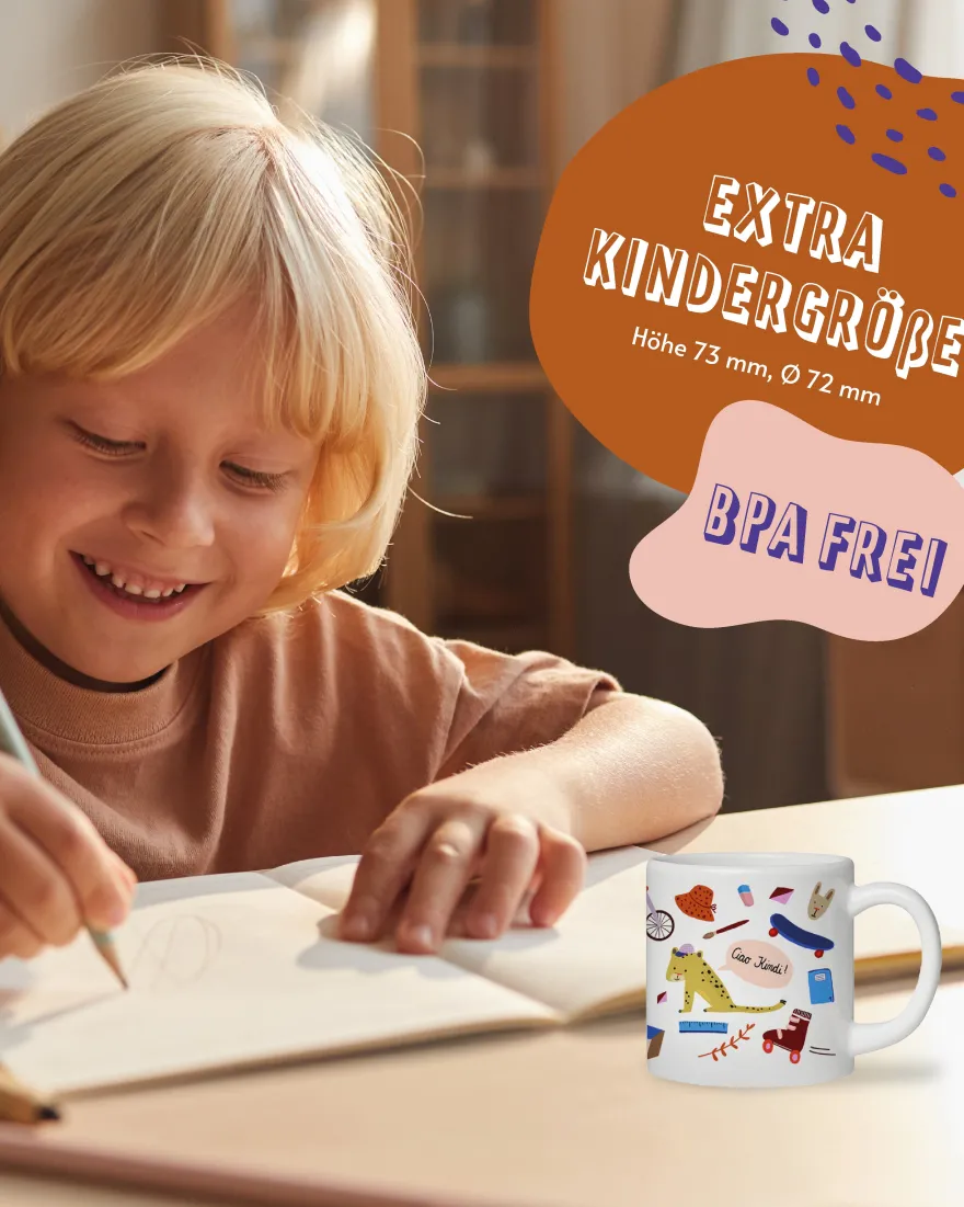 Schulkind Tasse - 180 ml Kindertasse für Einschulung