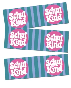 Schulkind Tasse 180 ml - mit 'Schulkind' Aufschrift - mit Streifen Design