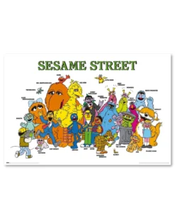 Sesamstrasse Poster Charaktere Krümelmonster, Oscar, Elmo..