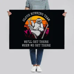 Sloth Running Team Poster Faultier, Madeleine