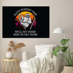 Sloth Running Team Poster Faultier, Madeleine