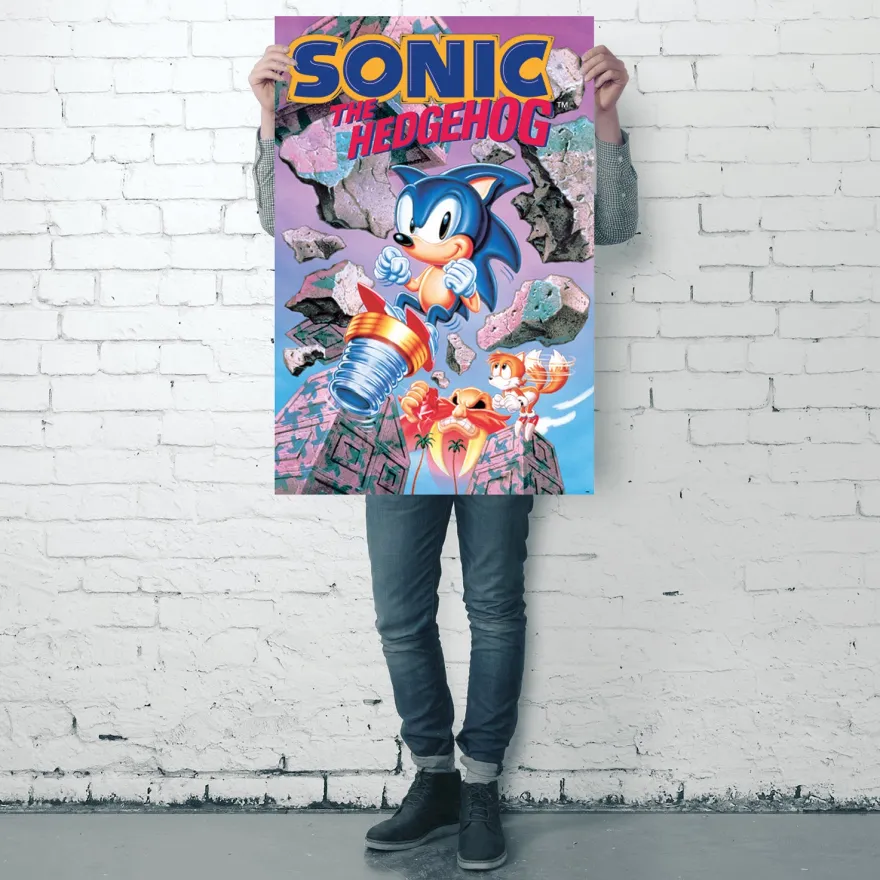 Sonic the Hedgehog Poster Break Through Rocks