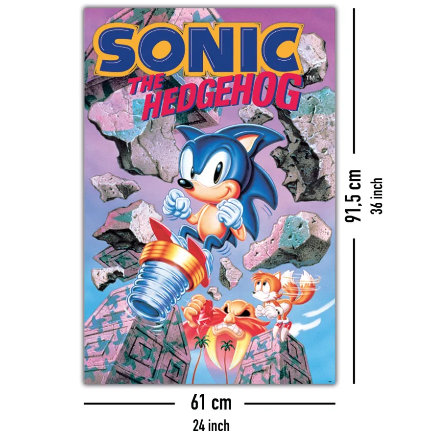 Sonic the Hedgehog Poster Break Through Rocks
