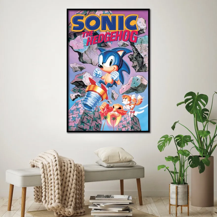Sonic the Hedgehog Poster Break Through Rocks