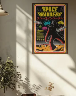 Space Invaders Poster Asian