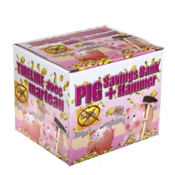 Spardose Schwein mit Hammer