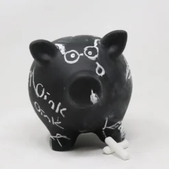 Sparschwein 'Tafel' mit Kreide zum Beschriften