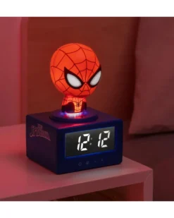 Spider-Man Wecker - LED Alarm Clock - mit Nachtlicht - Höhe ca. 15 cm