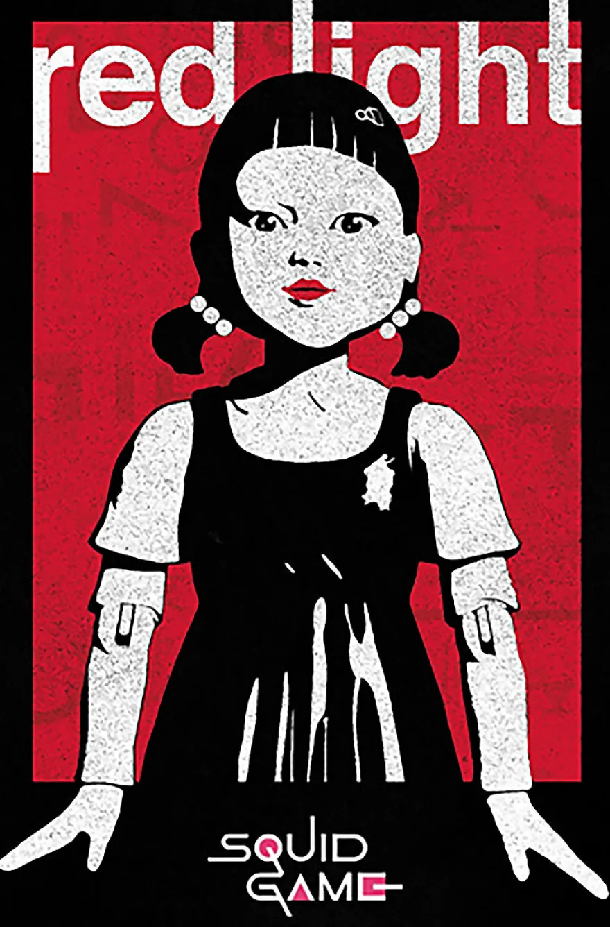Squid Game Poster Red Light Netflix