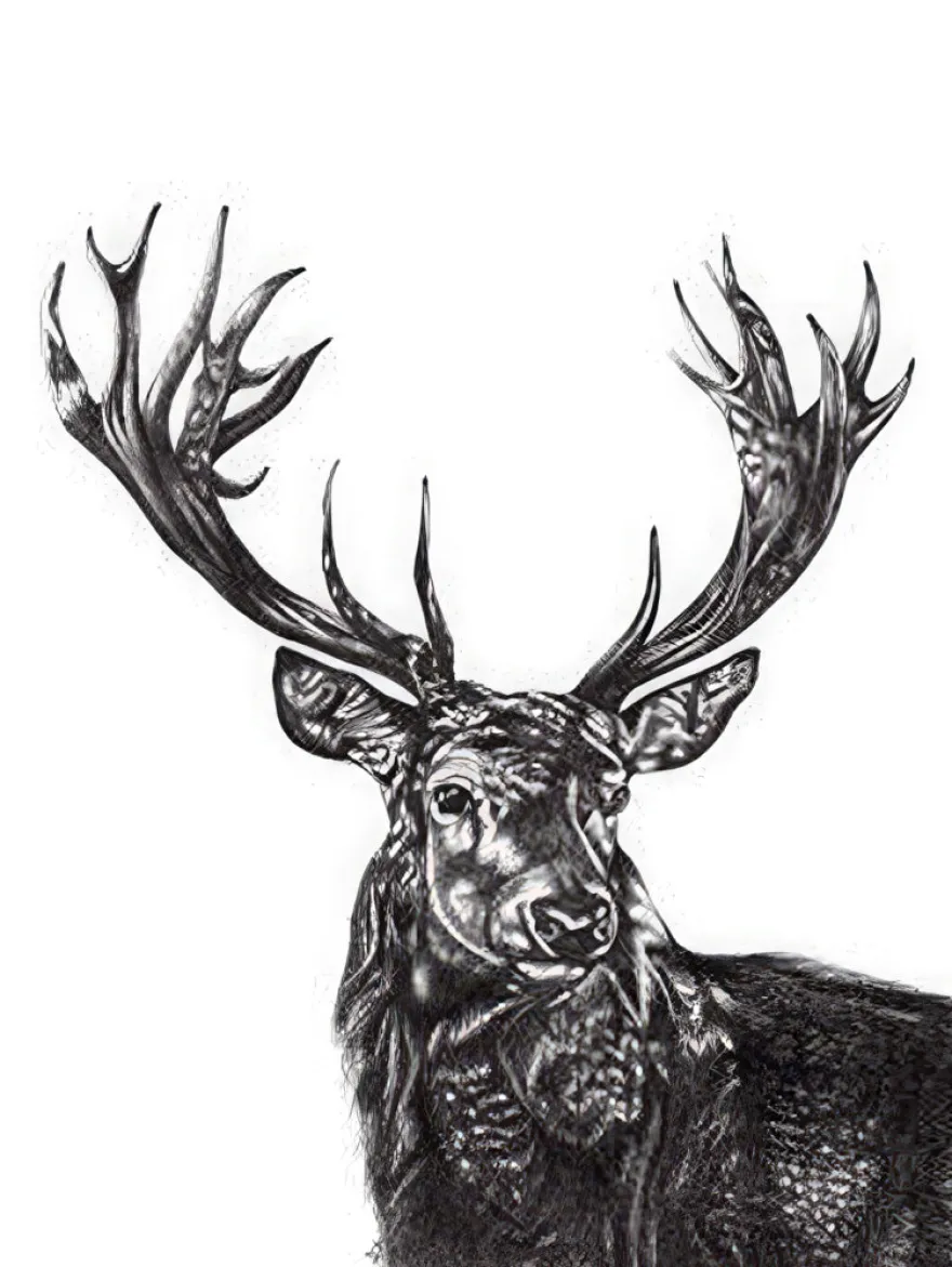 Stag Kunstdruck Hirsch Lucy Francis