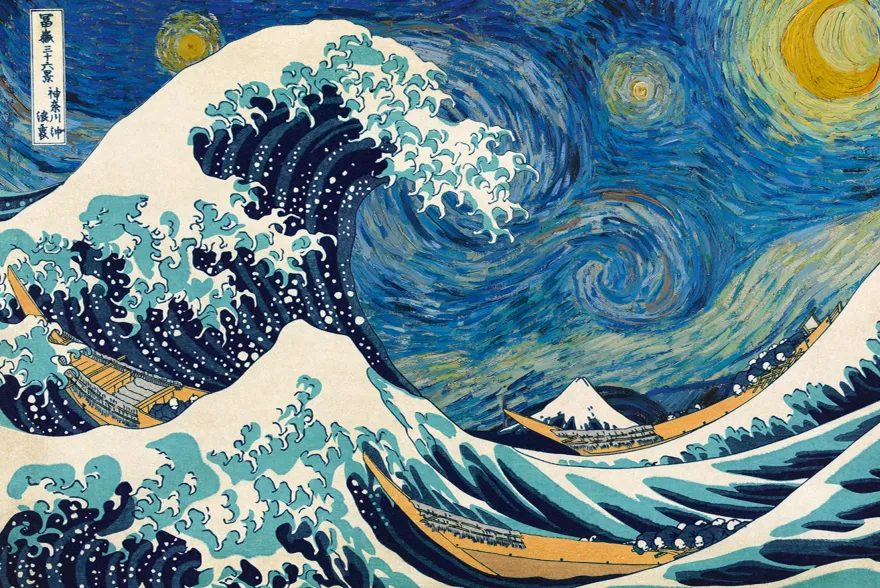Starry Wave Poster
