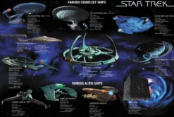 Star Trek Poster Famous Starfleet Ships Collage