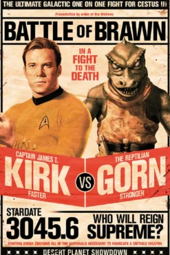 Star Trek Poster Kirk vs Gornstar