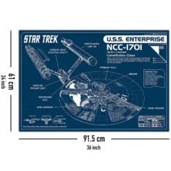 Star Trek Poster NCC-1701 Blueprint