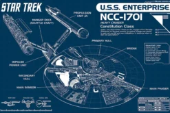 Star Trek Poster NCC-1701 Blueprint