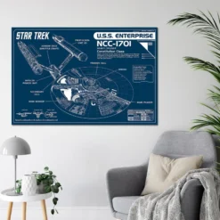 Star Trek Poster NCC-1701 Blueprint