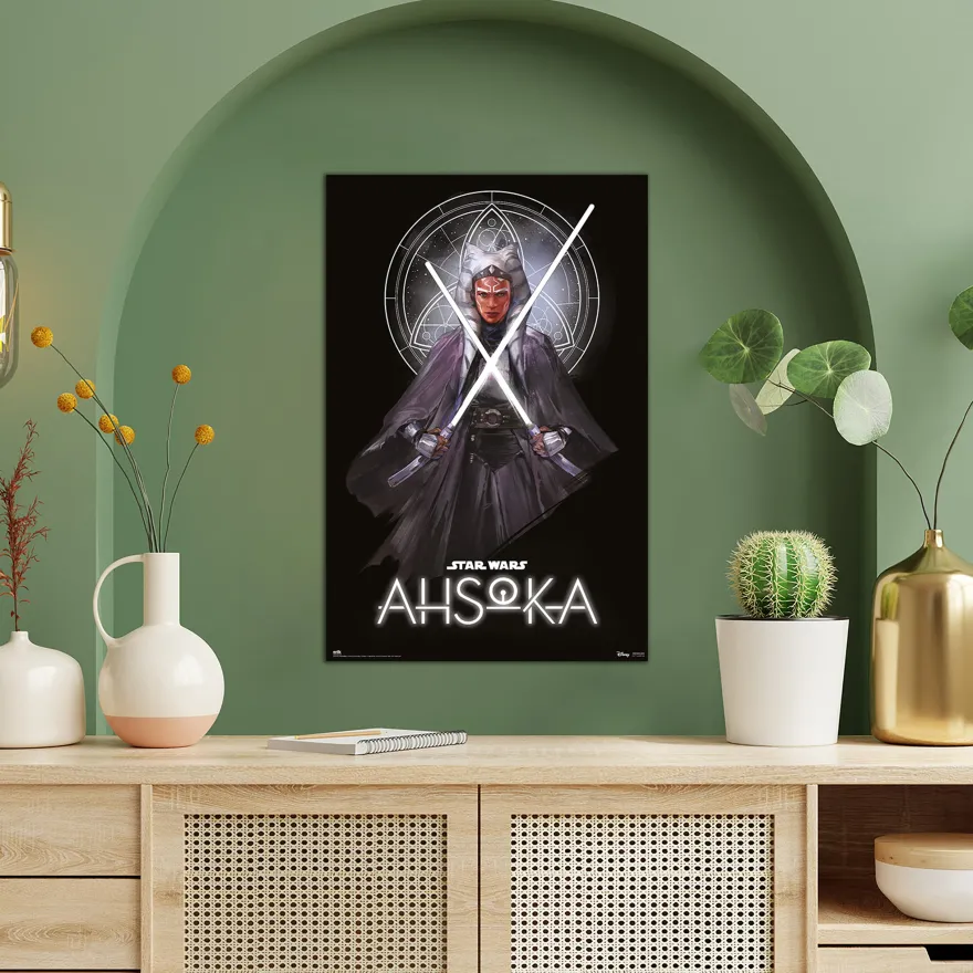 Star Wars Ahsoka Poster Ahsoka Tano mit Lichtschwerter