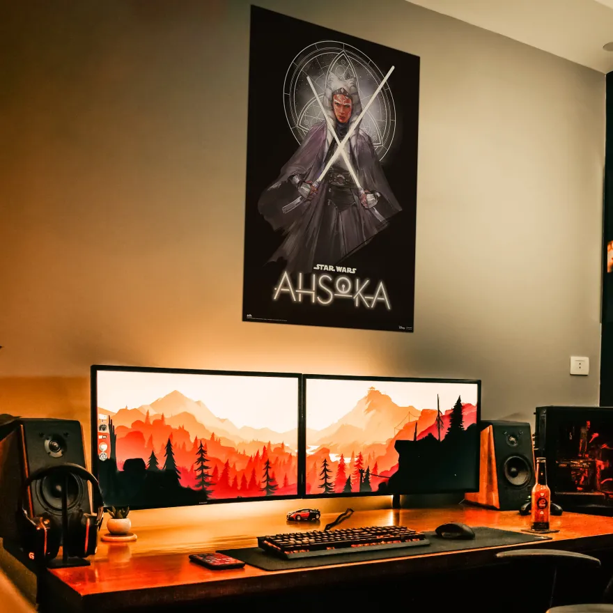 Star Wars Ahsoka Poster Ahsoka Tano mit Lichtschwerter